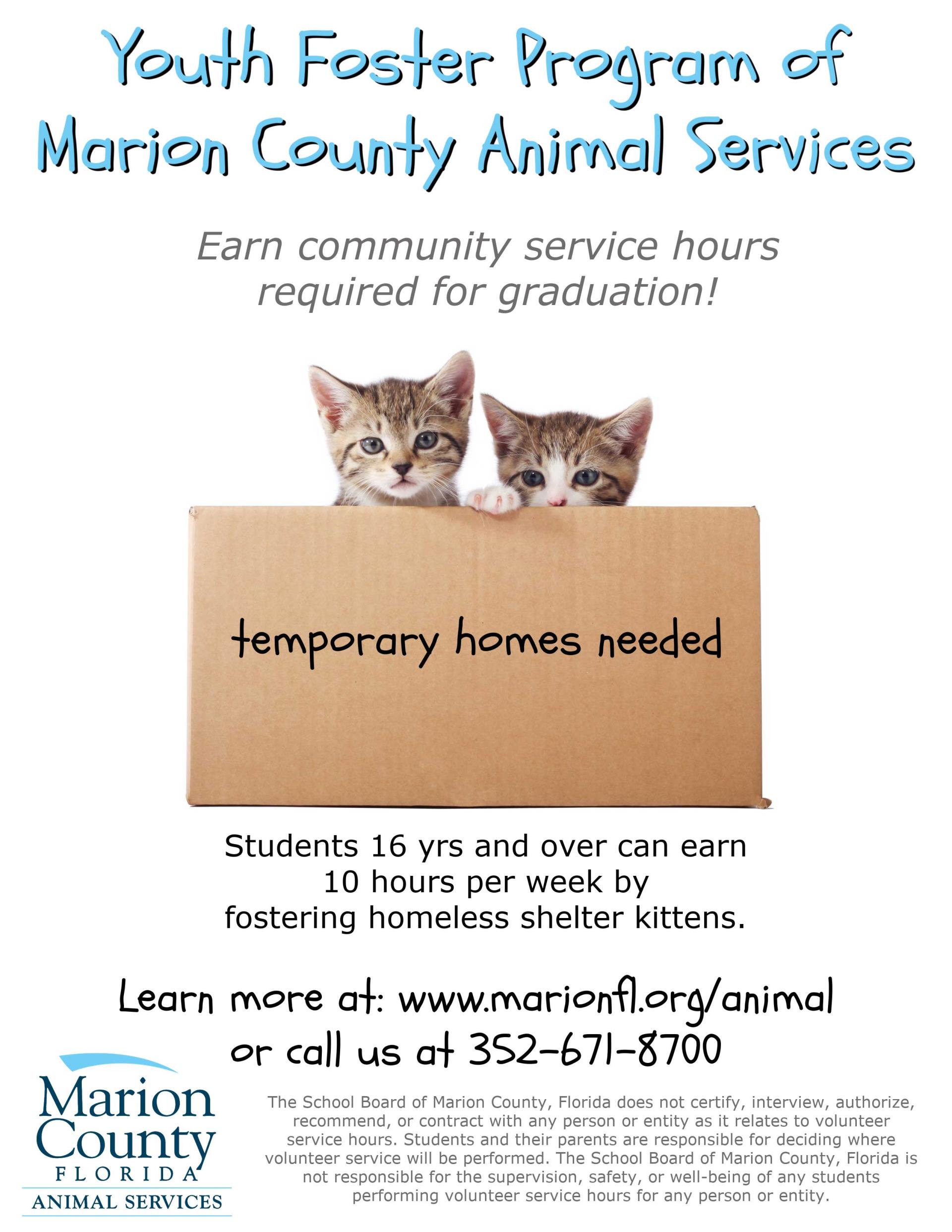 Youth Foster Program of Marion County Animal Services